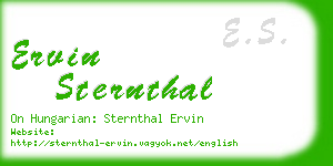 ervin sternthal business card